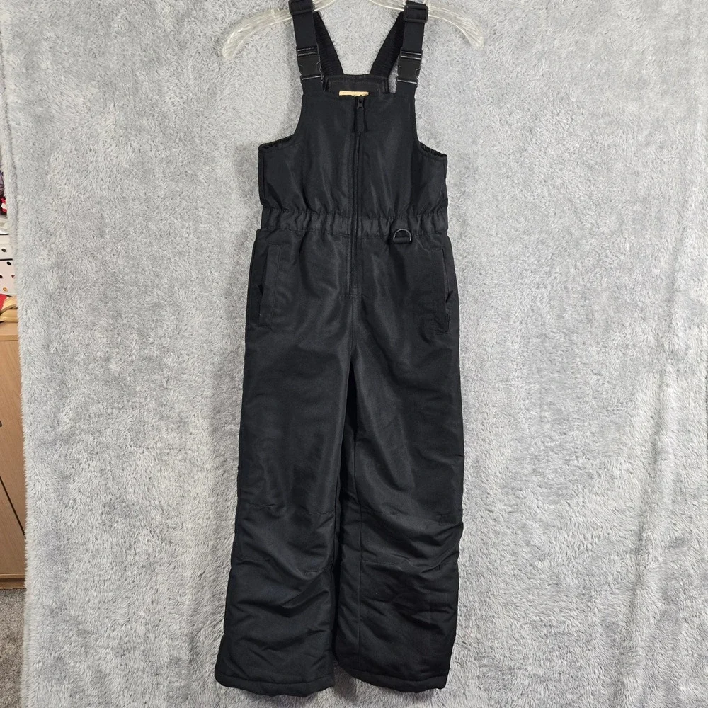 Roebuck & Co Kids Black Snow Bibs Insulated Winter Overalls Size 6X 888689469253